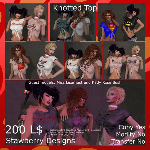 Stawberry Tied Top
