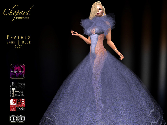*Chopard Couture* Beatrix Gown (V2) - Blue (OMEGA)