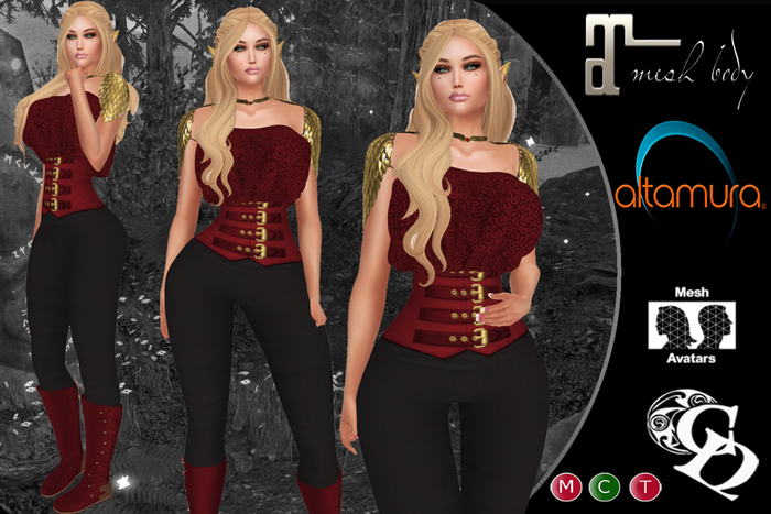 C&N dress Dark Fantasy Asure Cherry V1 (Maitreya - Altamura)
