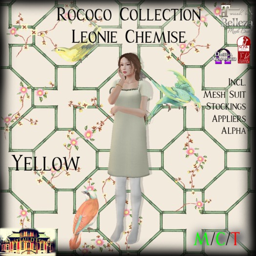 ~CdE~ Rococo Leonie YELLOW Chemise