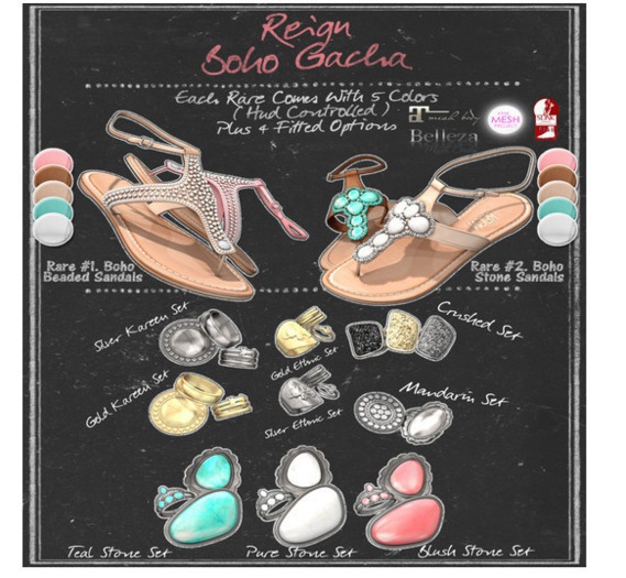 REIGN.- BOHO RINGS- Crushed Set