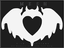 T-3D Creations [ Bat Heart 02 ] MESH - Full Perm