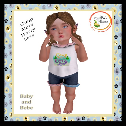 BeeBoo's - Camp More Worry Less Shorts Outfit  Box (ADD ME)