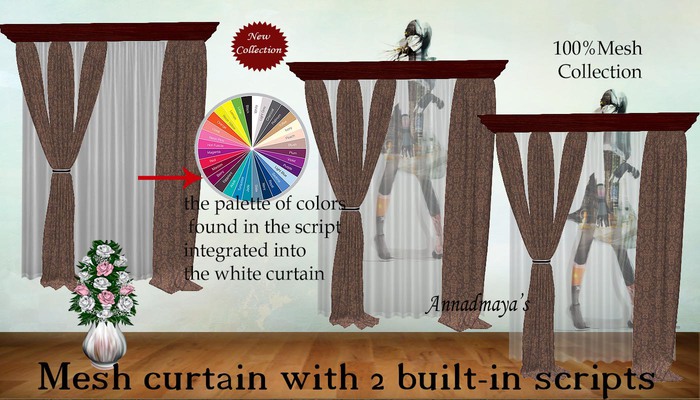 * Mesh curtain with 2 built-in scripts v. 8