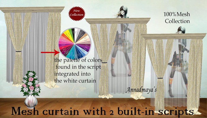 * Mesh curtain with 2 built-in scripts v. 13