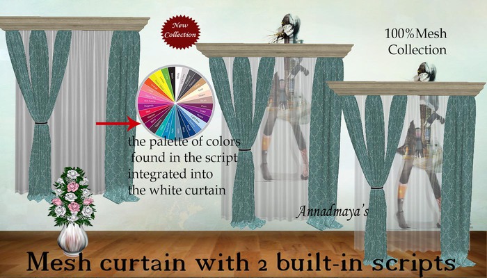 * Mesh curtain with 2 built-in scripts v. 21