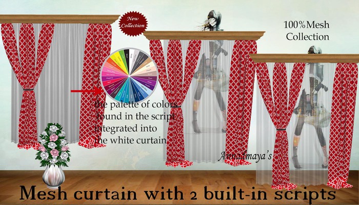 * Mesh curtain with 2 built-in scripts v. 27