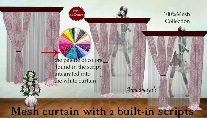 * Mesh curtain with 2 built-in scripts v. 31