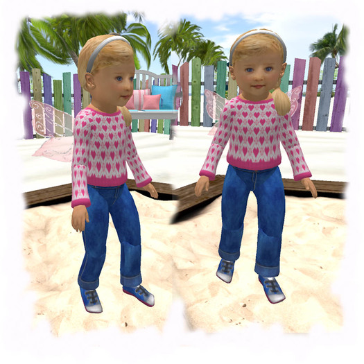ZOOBY HEART KNIT SWEATER OUTFIT