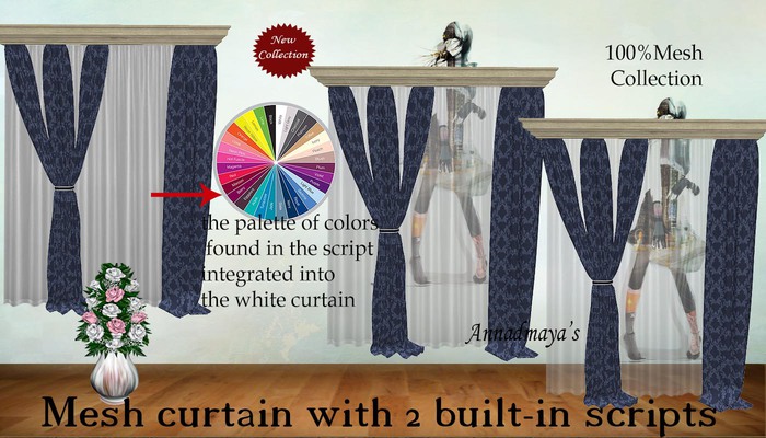* Mesh curtain with 2 built-in scripts v. 39