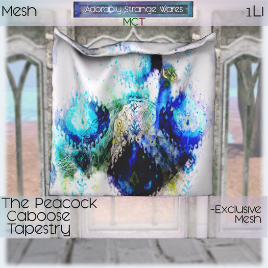 ~ASW~ The Peacock Caboose Tapestry