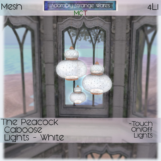 ~ASW~ The Peacock Caboose Lights -White