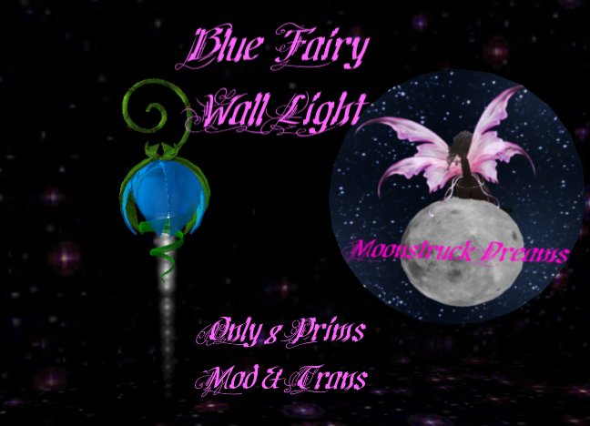 Blue Fairy Wall Light