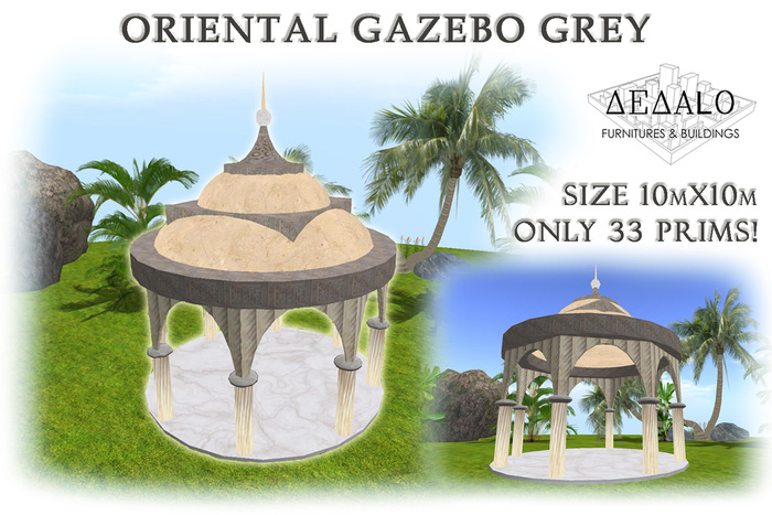 Oriental Gazebo Grey