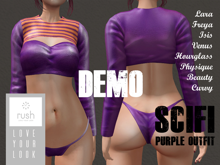 RUSH SciFi PURPLE ORANGE DEMO Outfit 
