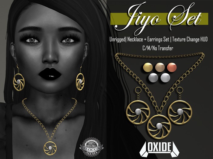OXIDE Jiyo Set ORIGINAL MESH [Earrings+Necklace,Texture Change]