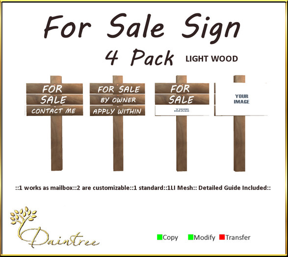 Dain:. For Sale Signs [LT]