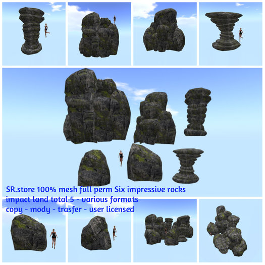 SR.store 100% mesh full perm Six impressive rocks