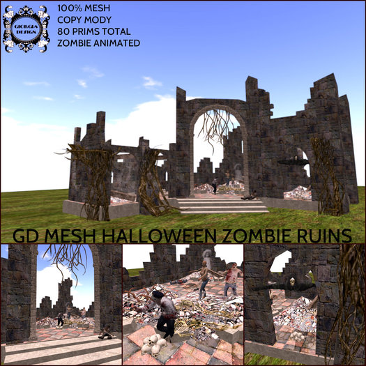 GD MESH HALLOWEEN ZOMBIE RUINS