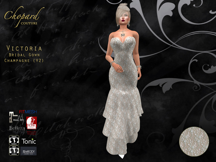 *Chopard Couture* Victoria Bridal Gown (V2) Champagne