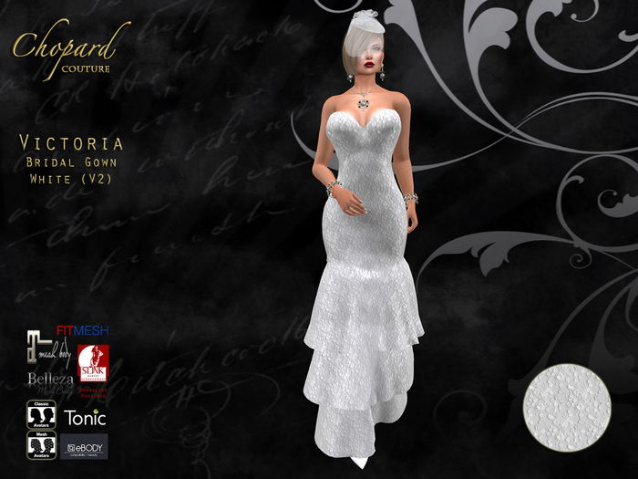 *Chopard Couture* Victoria Bridal Gown (V2) White