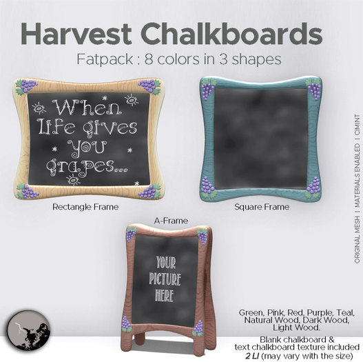 *PC* Harvest Chalkboards- - FATPACK PROMO-PRICE 50% OFF