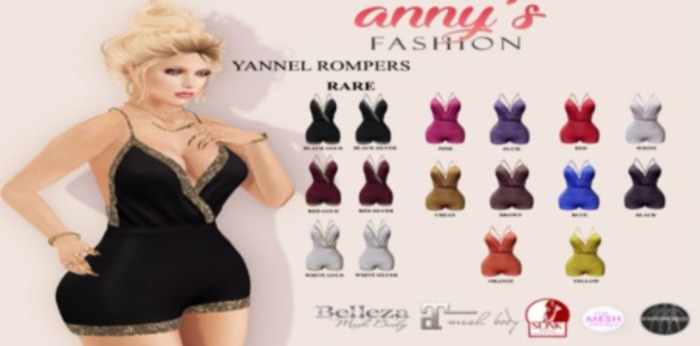 [AF] Yannel Skinny Rompers Red Gold MAITREYA RARE
