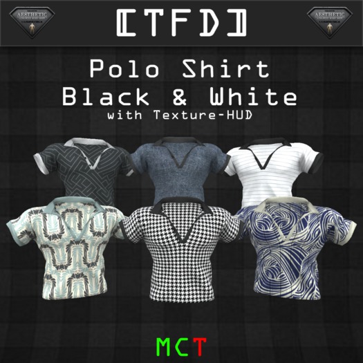 [TFD] Polo-Shirt Blk&Wht with HUD