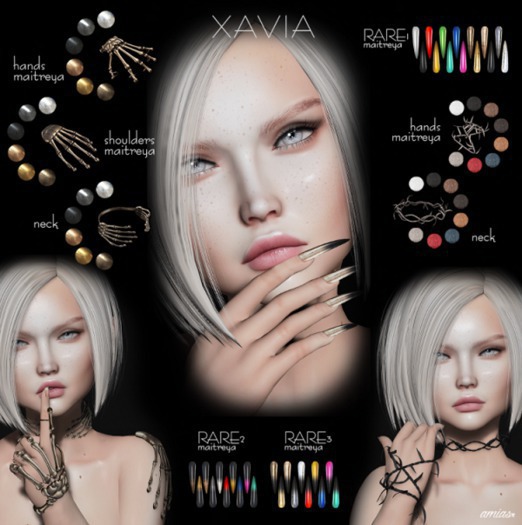 amias - XAVIA leather chocker ocean - !REZ ME!