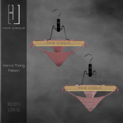 Second Life Marketplace - [HU] Kenya Thong_pink pattern pack_Maitreya ...