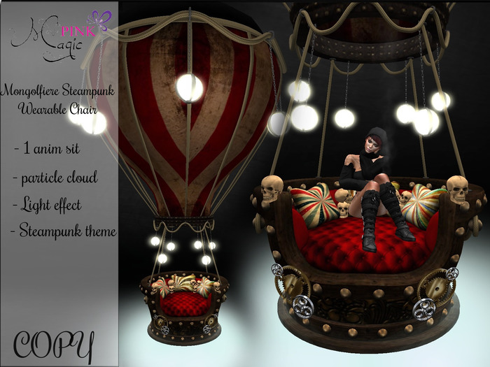Pink Magic Mongolfiere Steampunk Wearable Chair