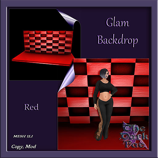The Dark Fae's Glam Backdrop Red