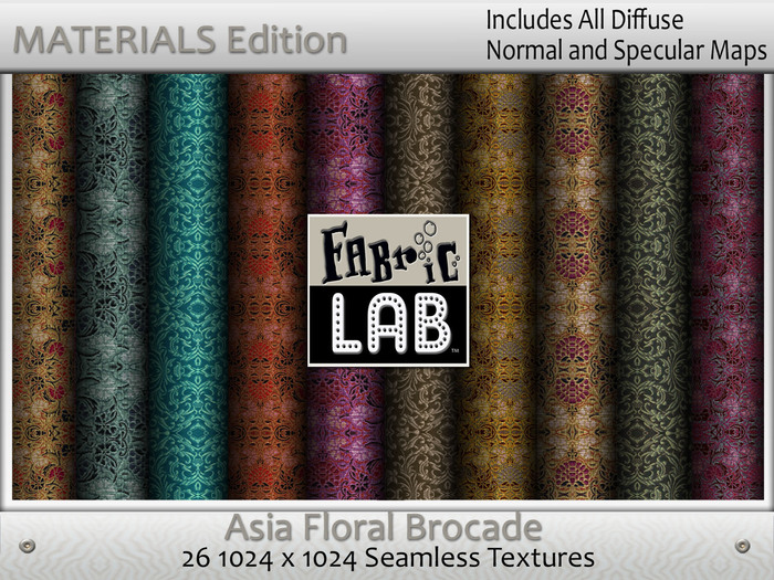 Fabric Lab ME Asia Floral Brocade Texture Collection