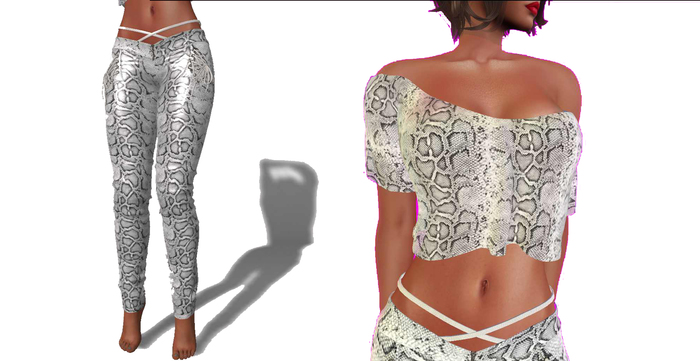 009 SNAKE OUTFIT TROUSERS TOP BRA