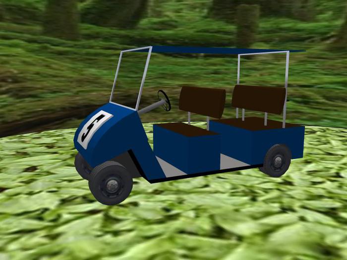 Golf Cart blue