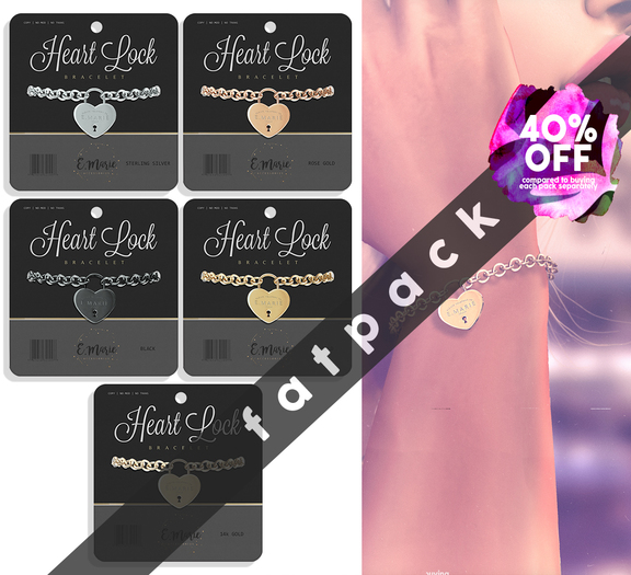e.marie // Heart Lock Bracelet - Fatpack (wear to unpack)
