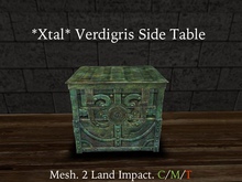 *Xtal* Verdigris Side Table