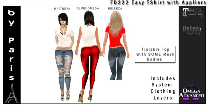 FD222 Easy TShirt with Appliers