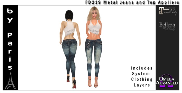 FD219 Metal Jeans and Top Appliers