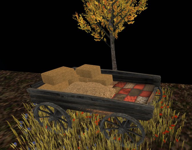 Autumn Couples Cuddle Hay Wagon