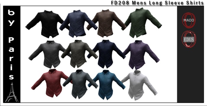 FD202D Mens MESH Long Sleeve Shirt  DEMO