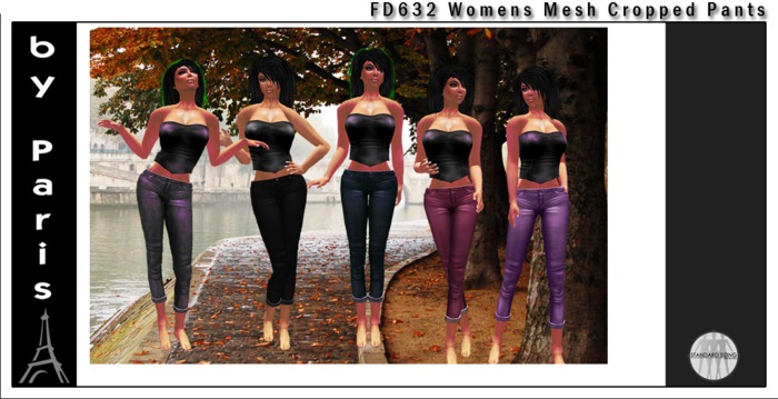 Womens Mesh Cropped Pants DEMO