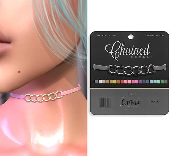 e.marie // Chained Choker - Black (wear to unpack)
