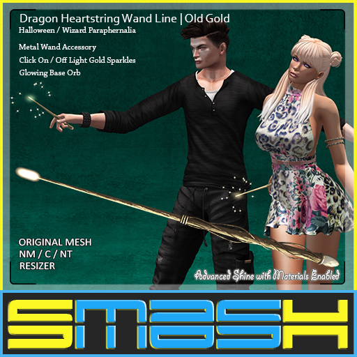 SMASH - Dragon Heartstring Wand (Old Gold) BAG