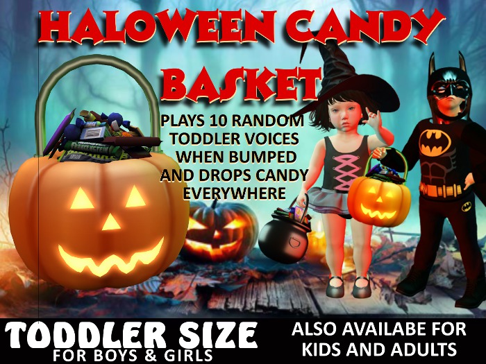.:BABYLUSH:. Halloween Pumpkin Basket - TODDLERS