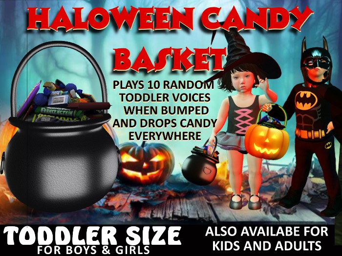 .:BABYLUSH:. Halloween Cauldron Basket - TODDLERS