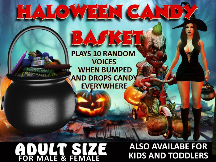 .:BABYLUSH:. Halloween Cauldron Basket - ADULTS