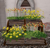 Tams - Wagon Wheel Double Box Planter - Floral Variety