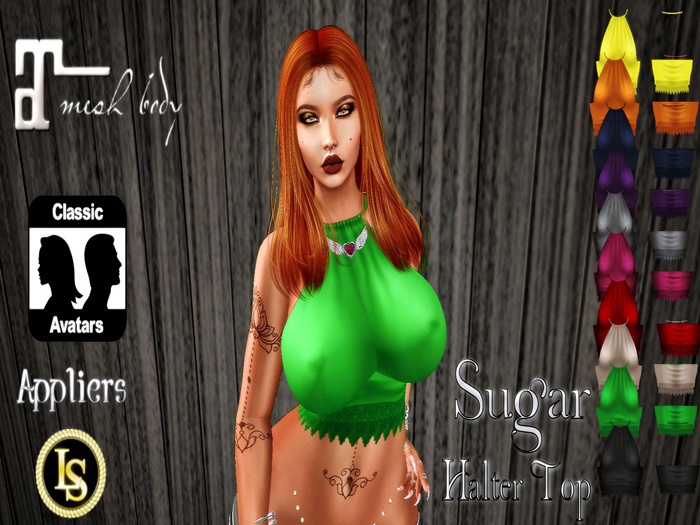.~LS~SUGAR HALTER TOP - {MAITREYA}