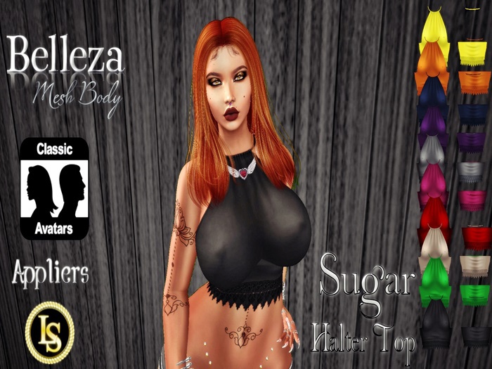 .~LS~SUGAR HALTER TOP {BELLEZA}